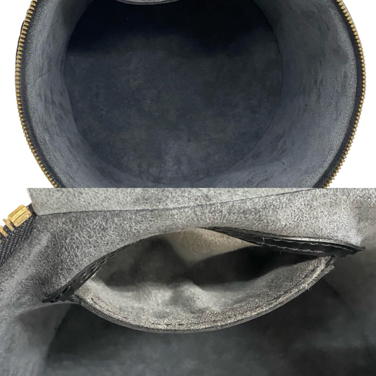 LOUIS VUITTON Handbag leather black Epi Cannes