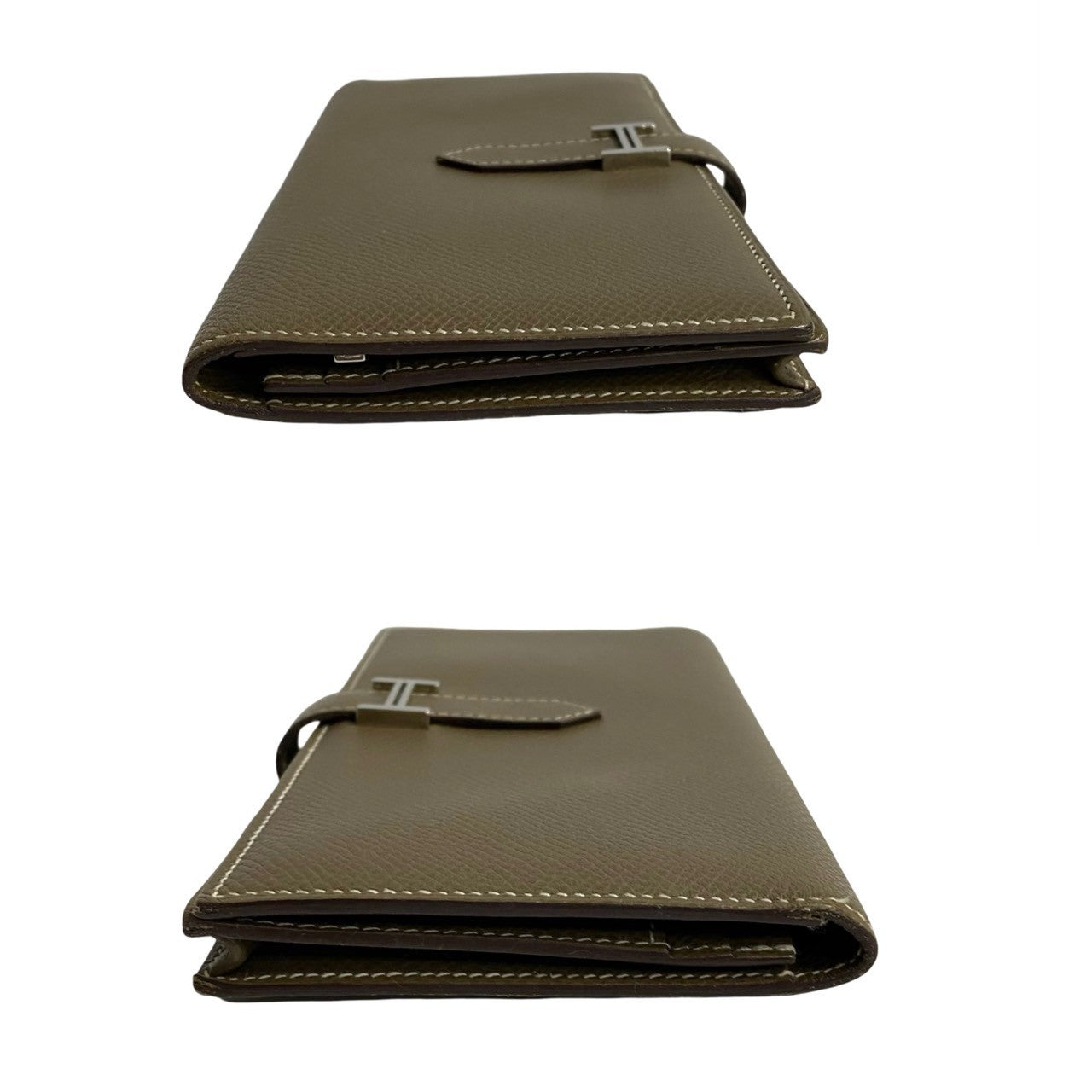 HERMES Long Wallet Purse Epsom gray Beansufla
