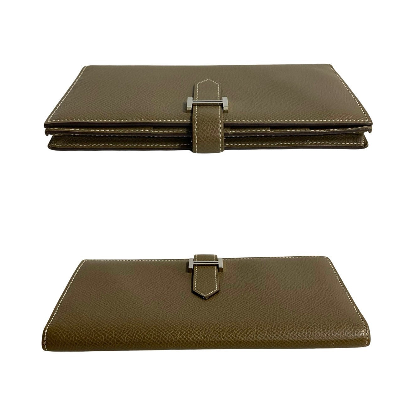 HERMES Long Wallet Purse Epsom gray Beansufla