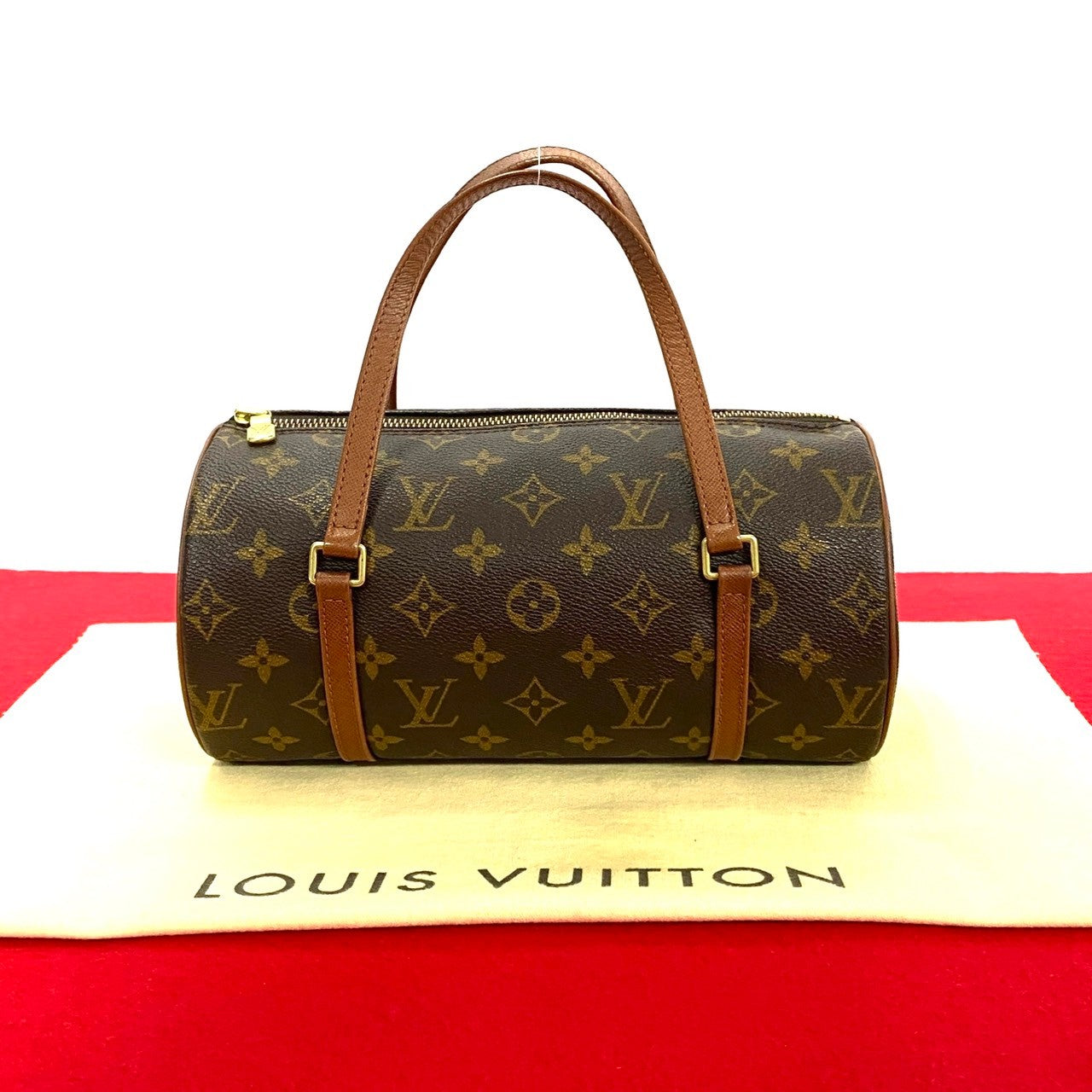 LOUIS VUITTON Handbag leather Brown Monogram Papillon