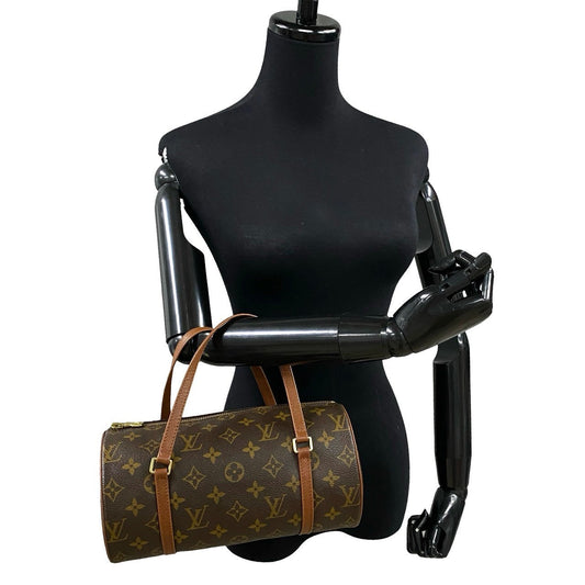 LOUIS VUITTON Handbag leather Brown Monogram Papillon