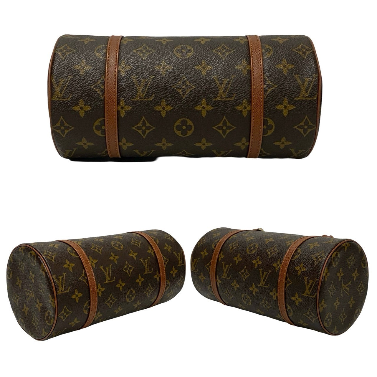 LOUIS VUITTON Handbag leather Brown Monogram Papillon