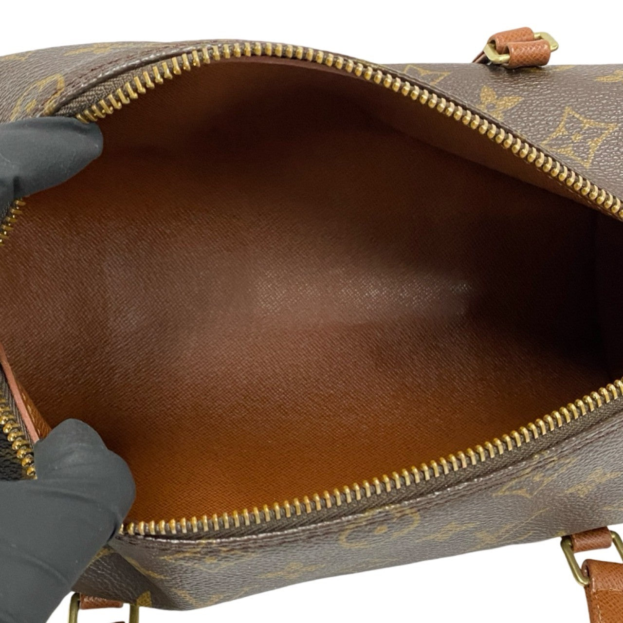 LOUIS VUITTON Handbag leather Brown Monogram Papillon