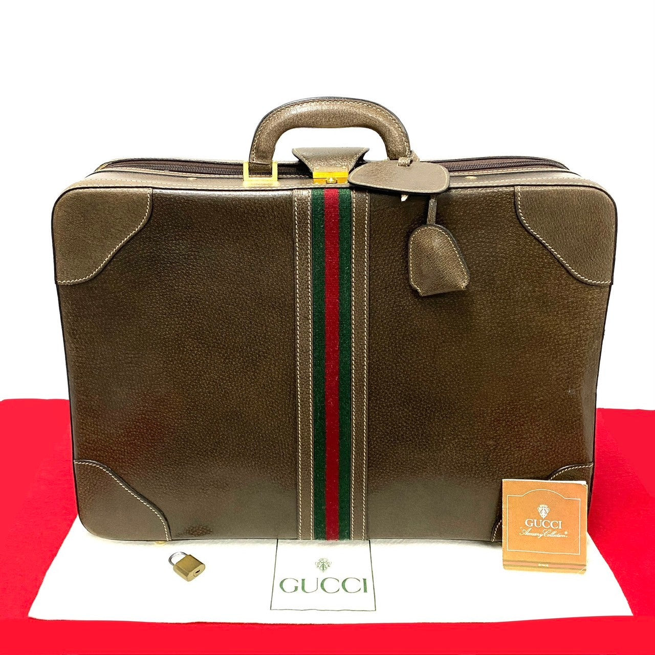 GUCCI Boston Duffel bag leather Brown Sherry line