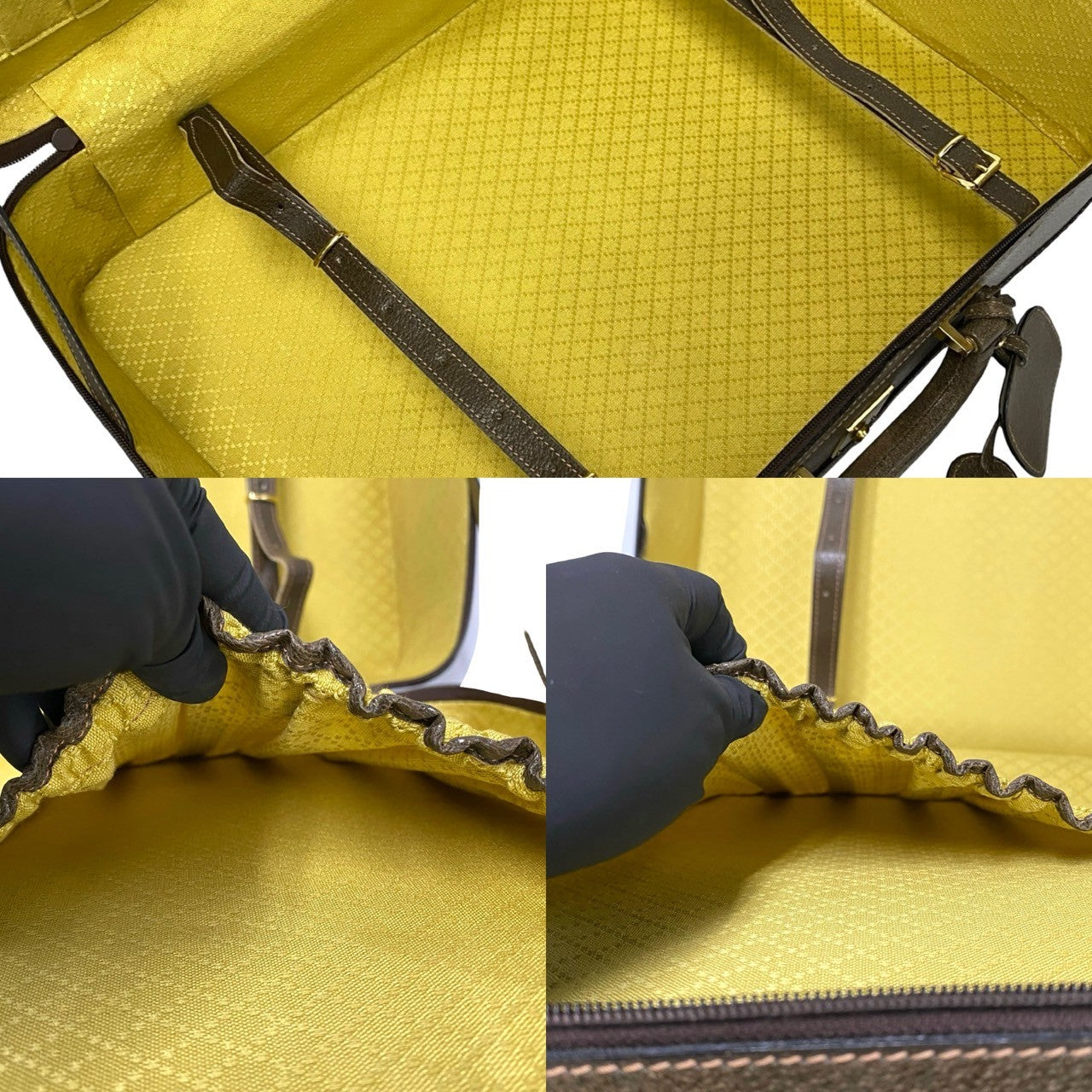 GUCCI Boston Duffel bag leather Brown Sherry line