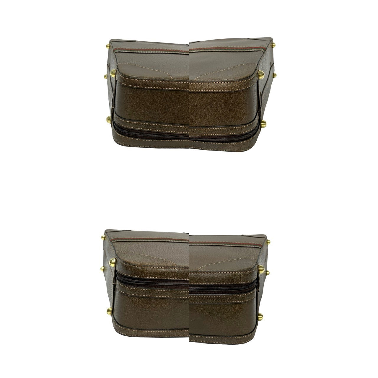 GUCCI Boston Duffel bag leather Brown Sherry line