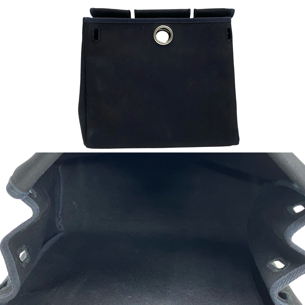 HERMES Backpack leather black Herbag