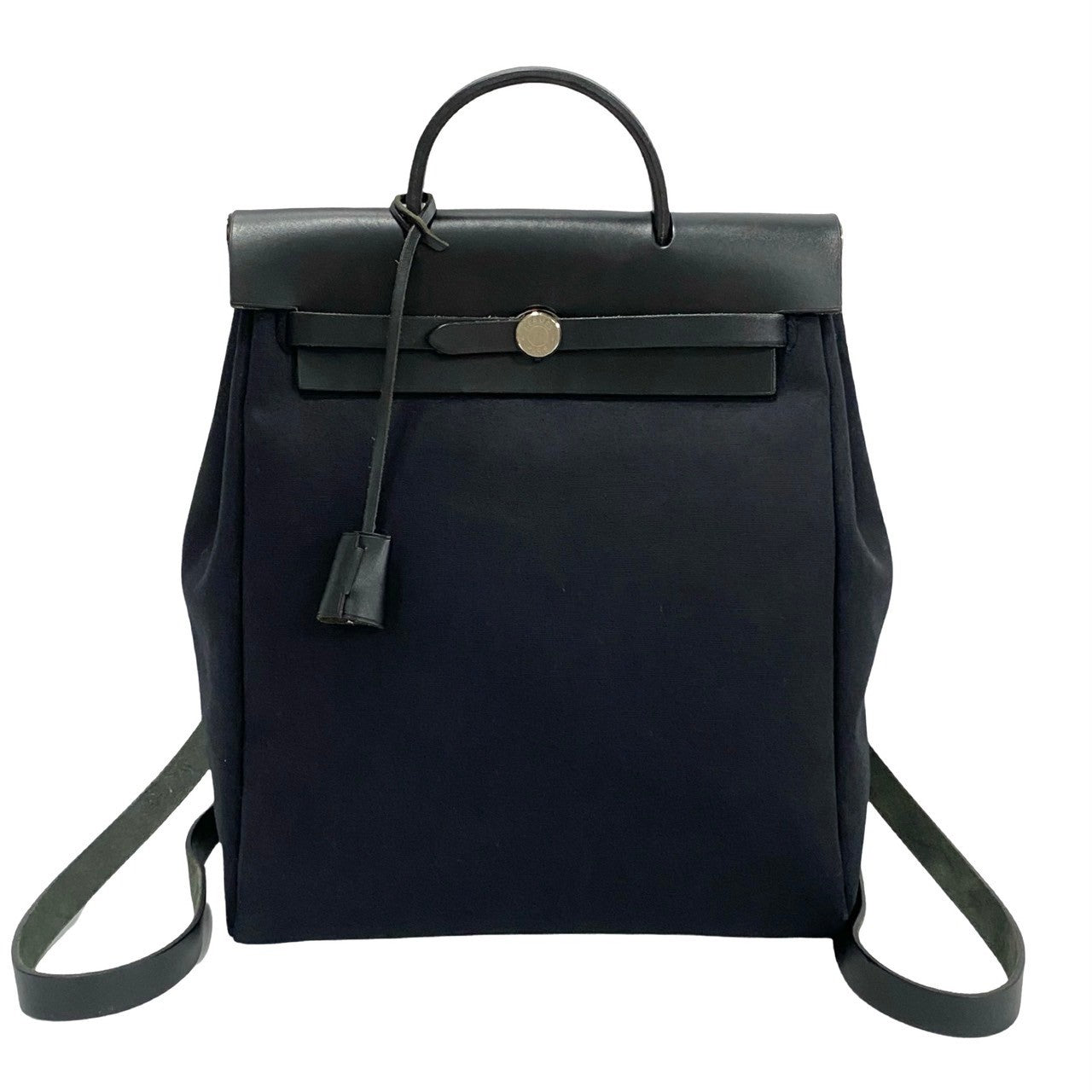 HERMES Backpack leather black Herbag