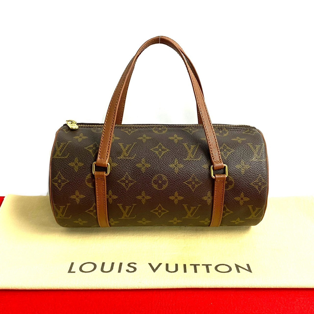 LOUIS VUITTON Handbag leather Brown Monogram Papillon