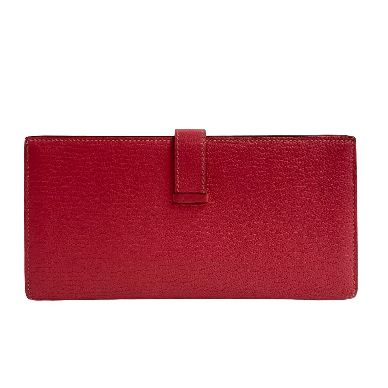HERMES Bifold Wallet Shave pink Bane Souffle Women Used