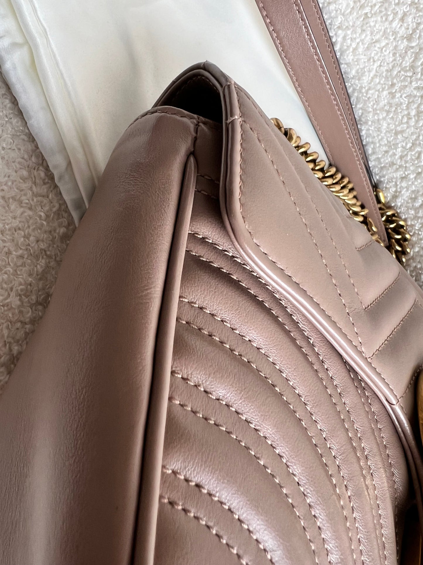 Gucci GG Dusty Pink Marmont Small Shoulder Bag (RRP £2070)