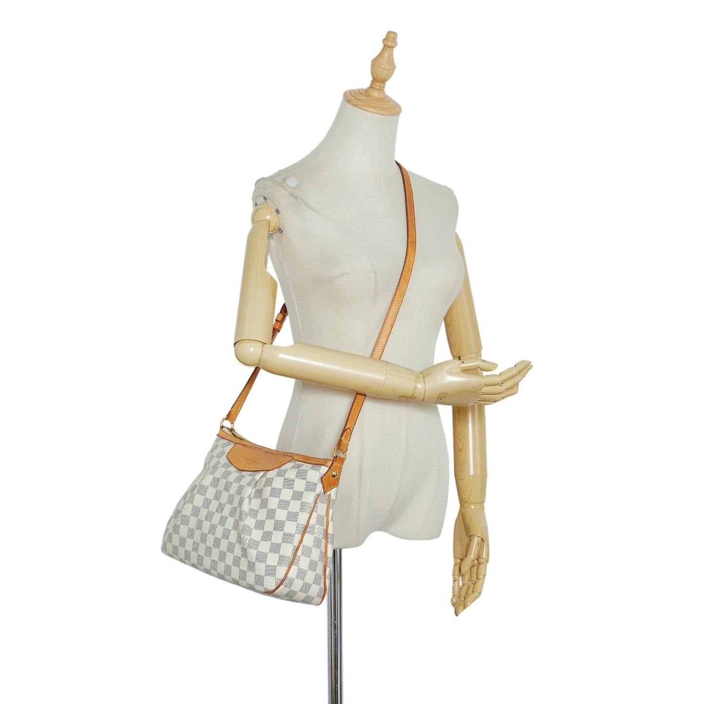 LOUIS VUITTON Damier Azur Siracusa PM Crossbody Bag