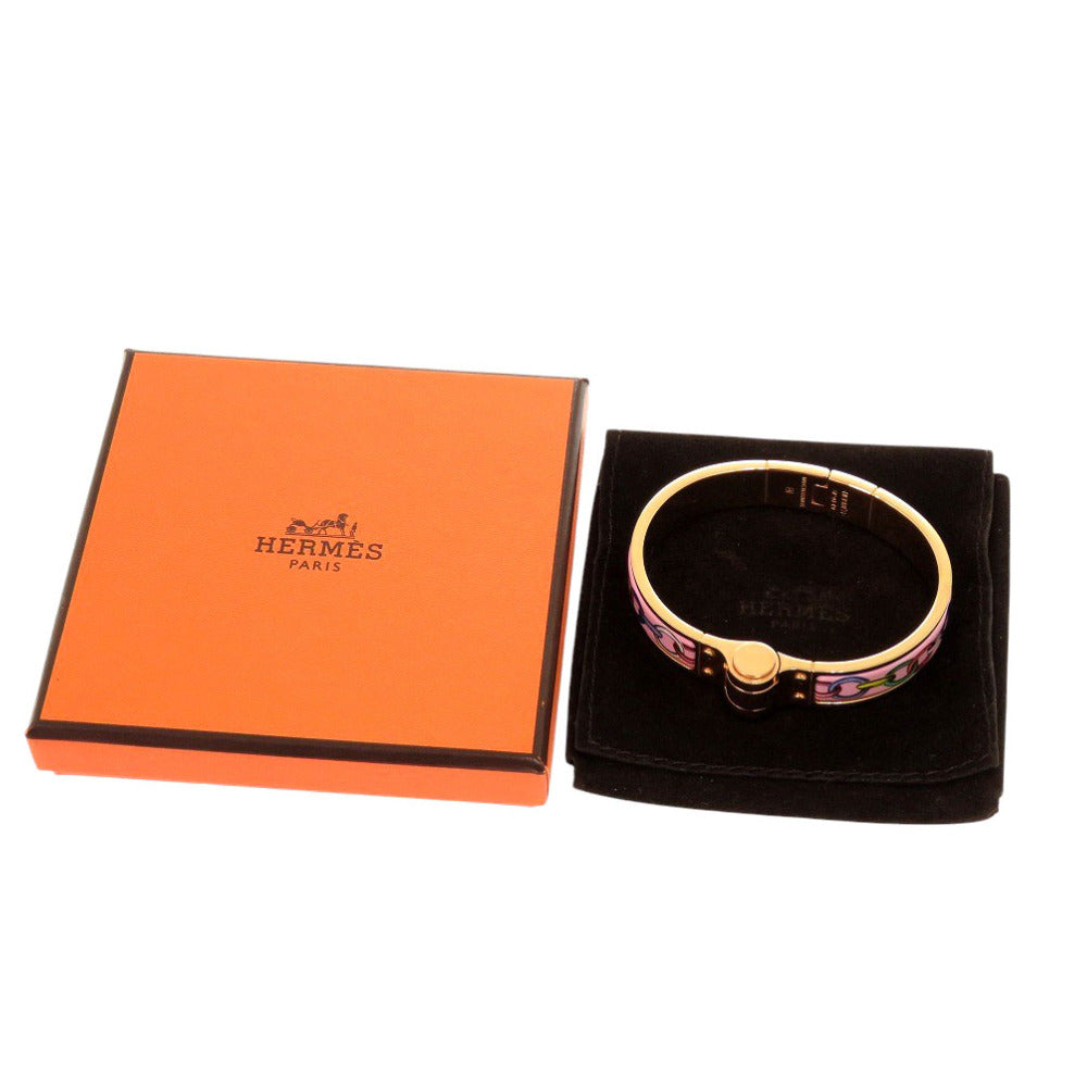 HERMES Bangle metal gold bracelet Charnier PM Women Used