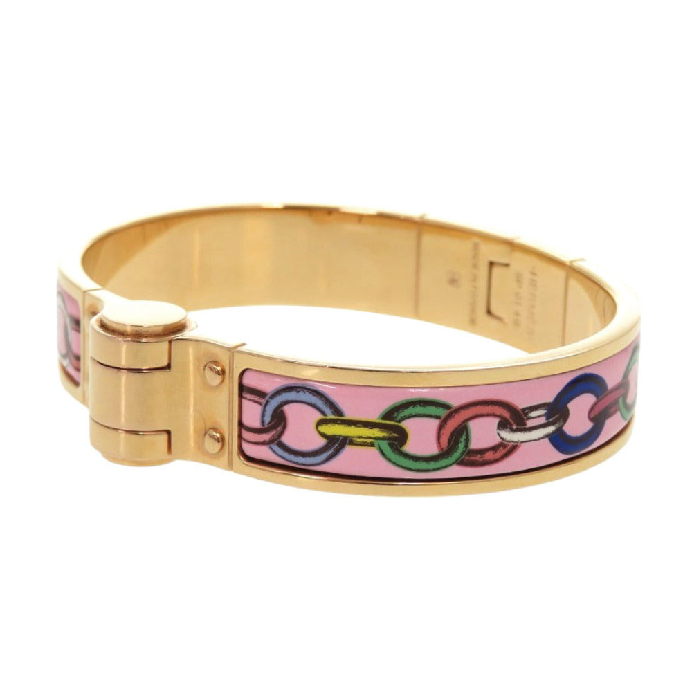 HERMES Bangle metal gold bracelet Charnier PM Women Used
