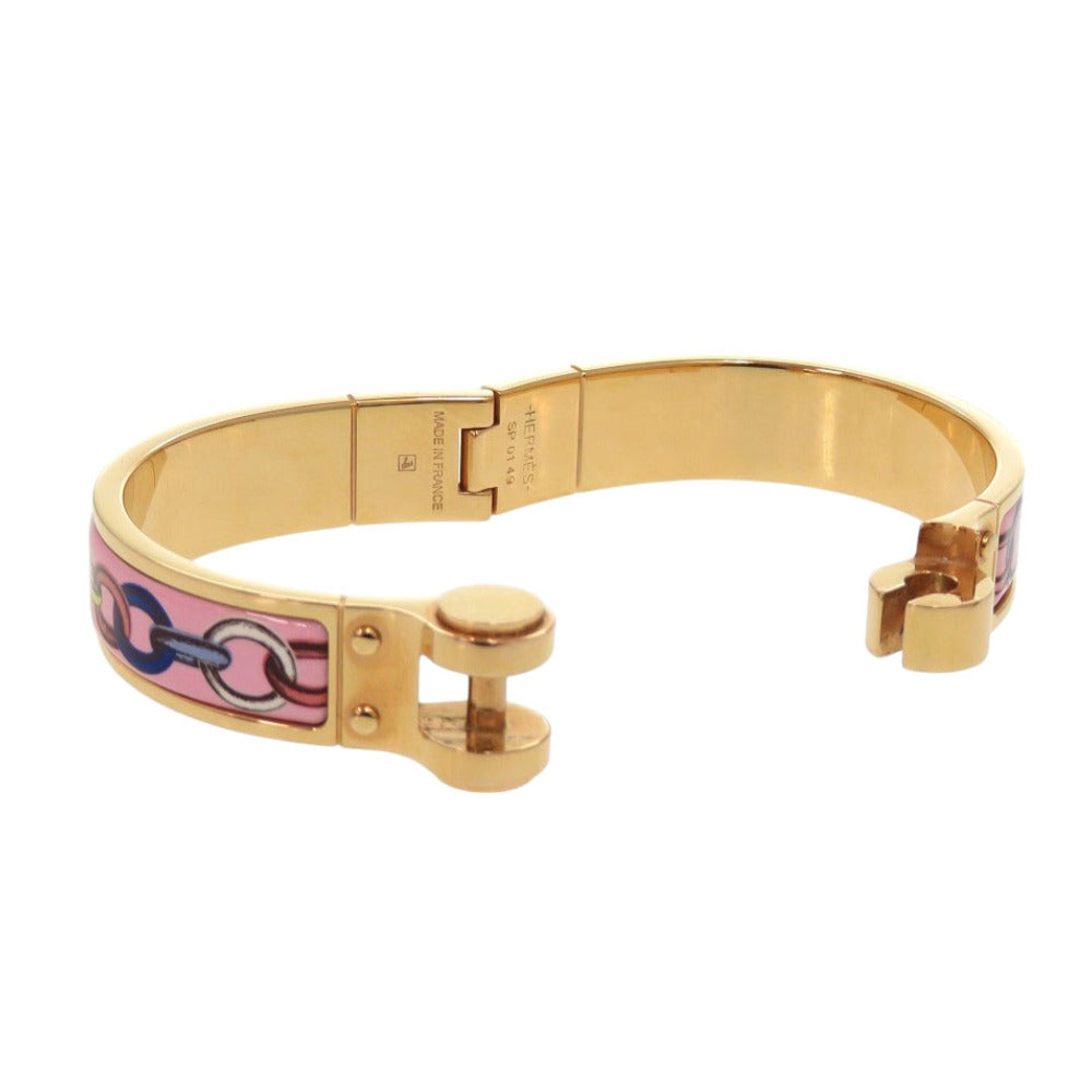 HERMES Bangle metal gold bracelet Charnier PM Women Used