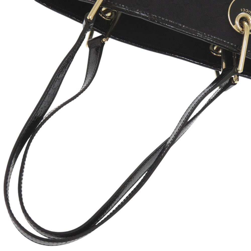 GUCCI Tote Bag 120840 GG canvas black Women Used