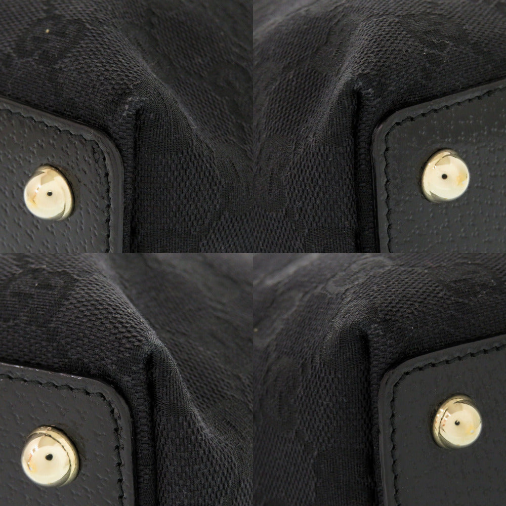 GUCCI Tote Bag 120840 GG canvas black Women Used
