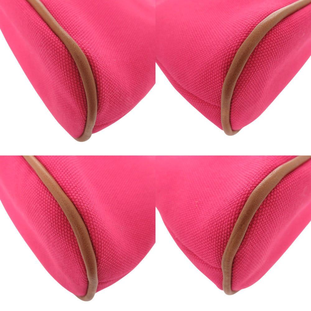 HERMES Pouch H103773M canvas hibiscus Bolide Pouch 20 PM Women Used