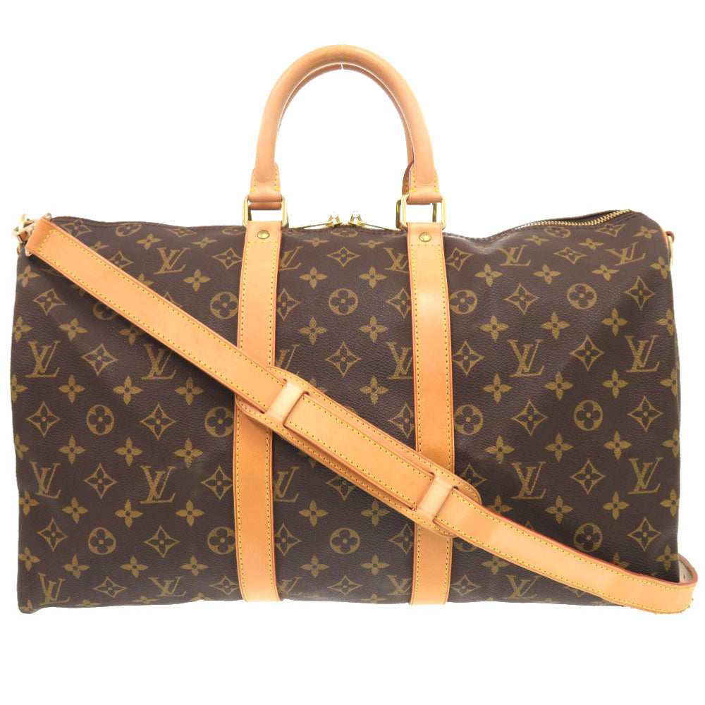 LOUIS VUITTON Boston Duffel bag M41418 Monogram canvas Brown Monogram Keepall bandouliere45 mens Used