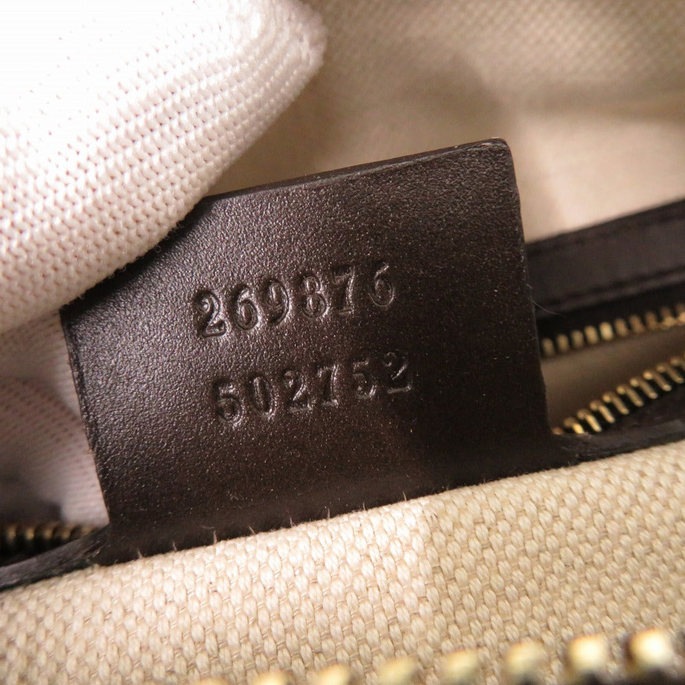 GUCCI Handbag 269876 GG canvas beige Shelly line GG canvas Women Used