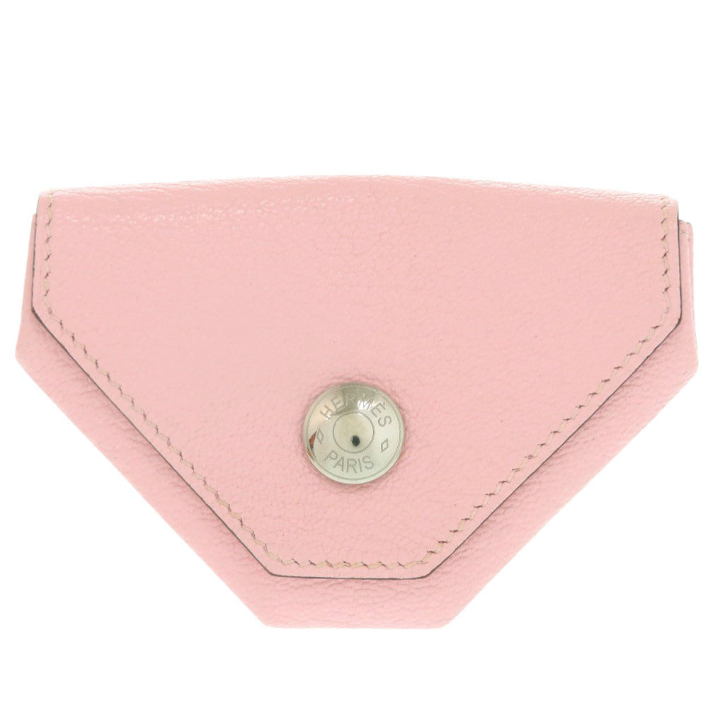 HERMES Coin case Shave pink Le Van Cator Women Used