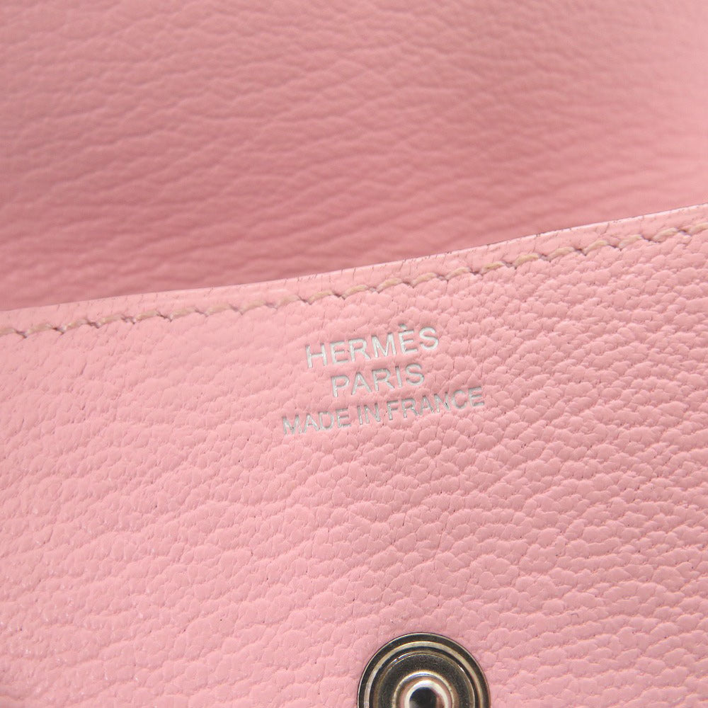 HERMES Coin case Shave pink Le Van Cator Women Used