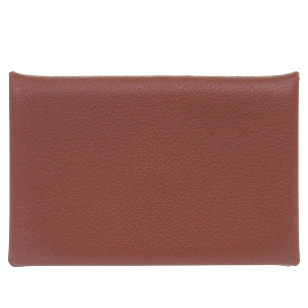 HERMES Card Case H064954CK4E Evercolor Brick Calvi Women Used