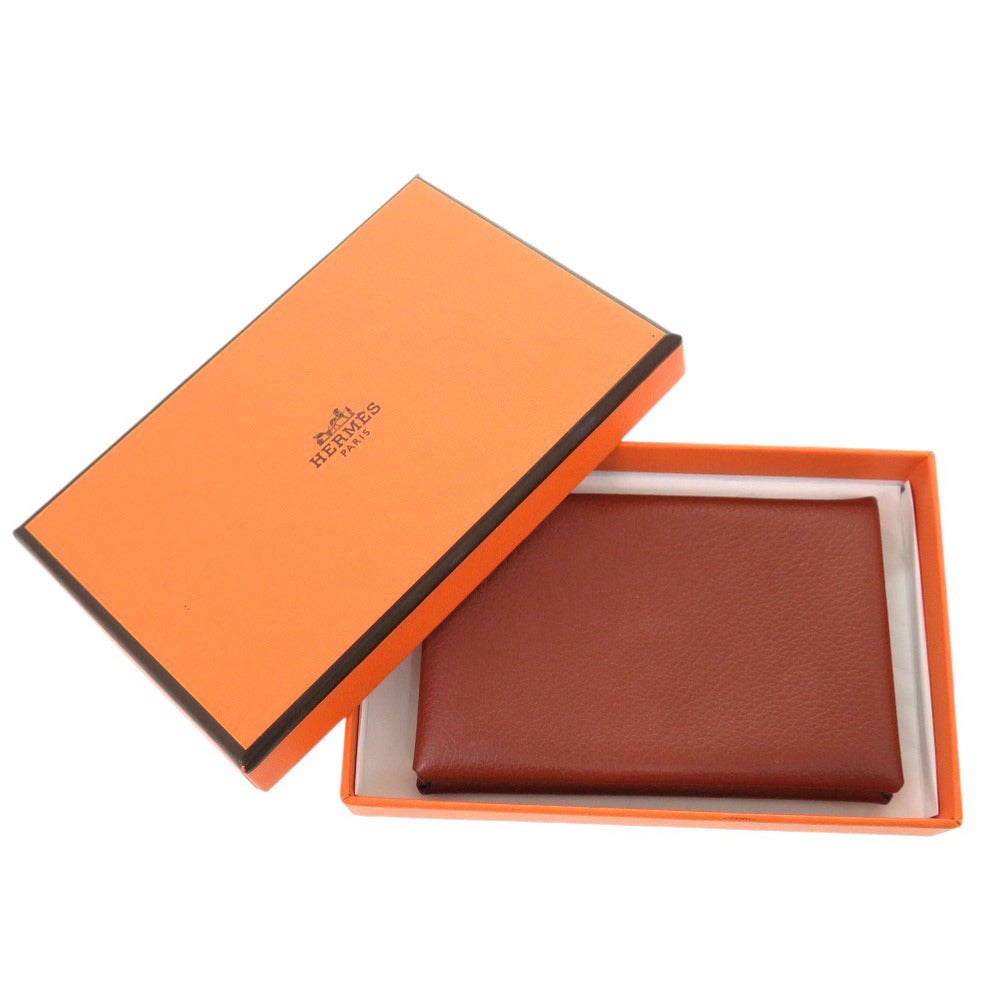 HERMES Card Case H064954CK4E Evercolor Brick Calvi Women Used