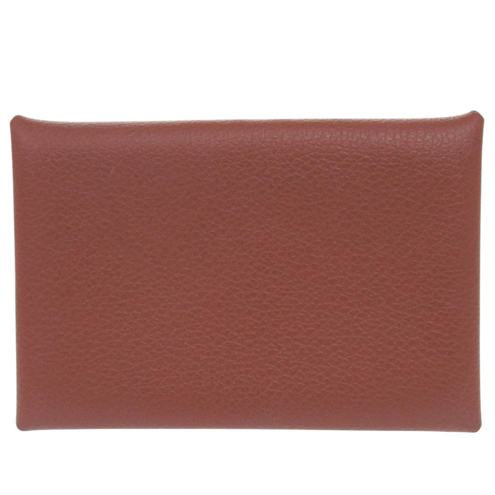 HERMES Card Case H064954CK4E Evercolor Brick Calvi Women Used