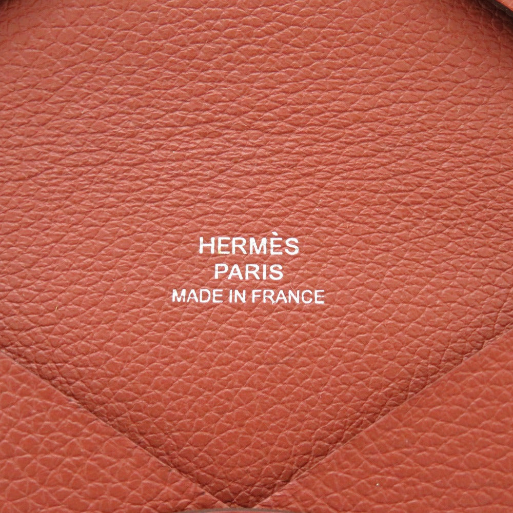 HERMES Card Case H064954CK4E Evercolor Brick Calvi Women Used
