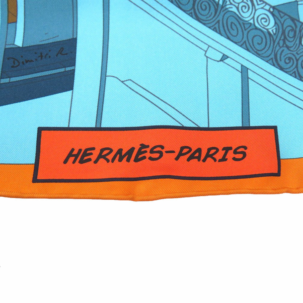 HERMES scarf silk multicolor Carre90 Space Shopping Au Faubourg