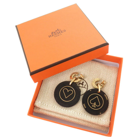 HERMES Pierce Buffalo horn Black type Fait vo jeux heart spade Women Used