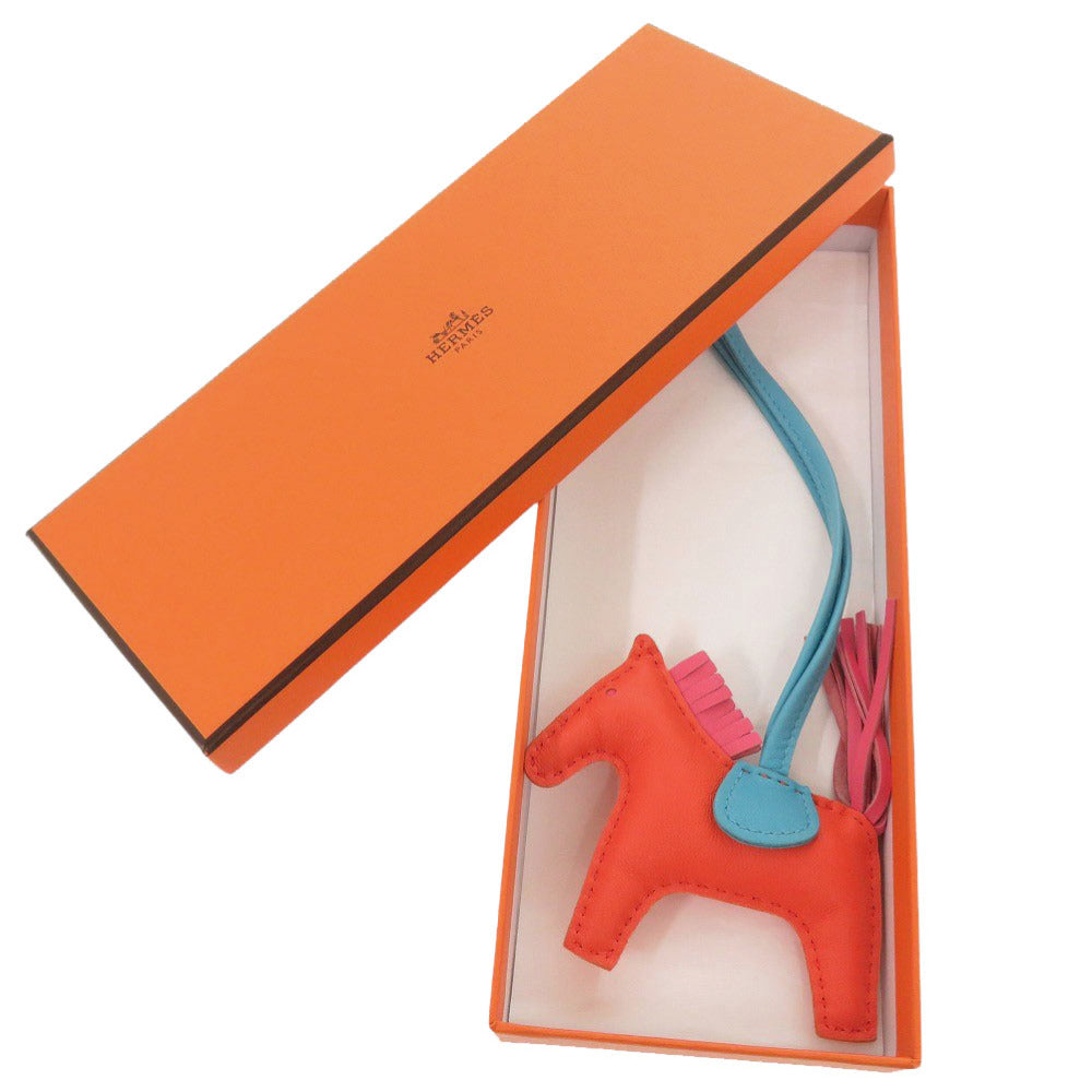HERMES key ring Anyo Miro Orange poppy Rodeo PM charm unisex(Unisex) Used