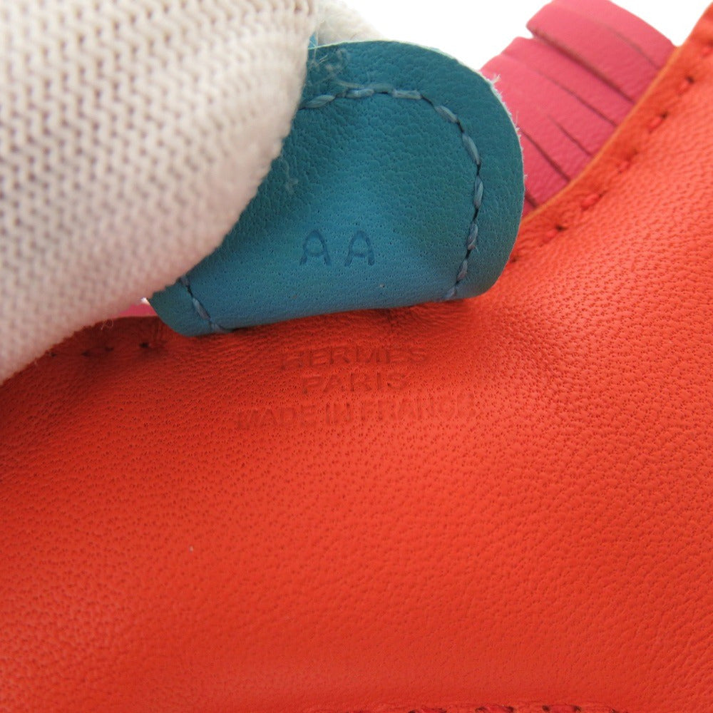 HERMES key ring Anyo Miro Orange poppy Rodeo PM charm unisex(Unisex) Used