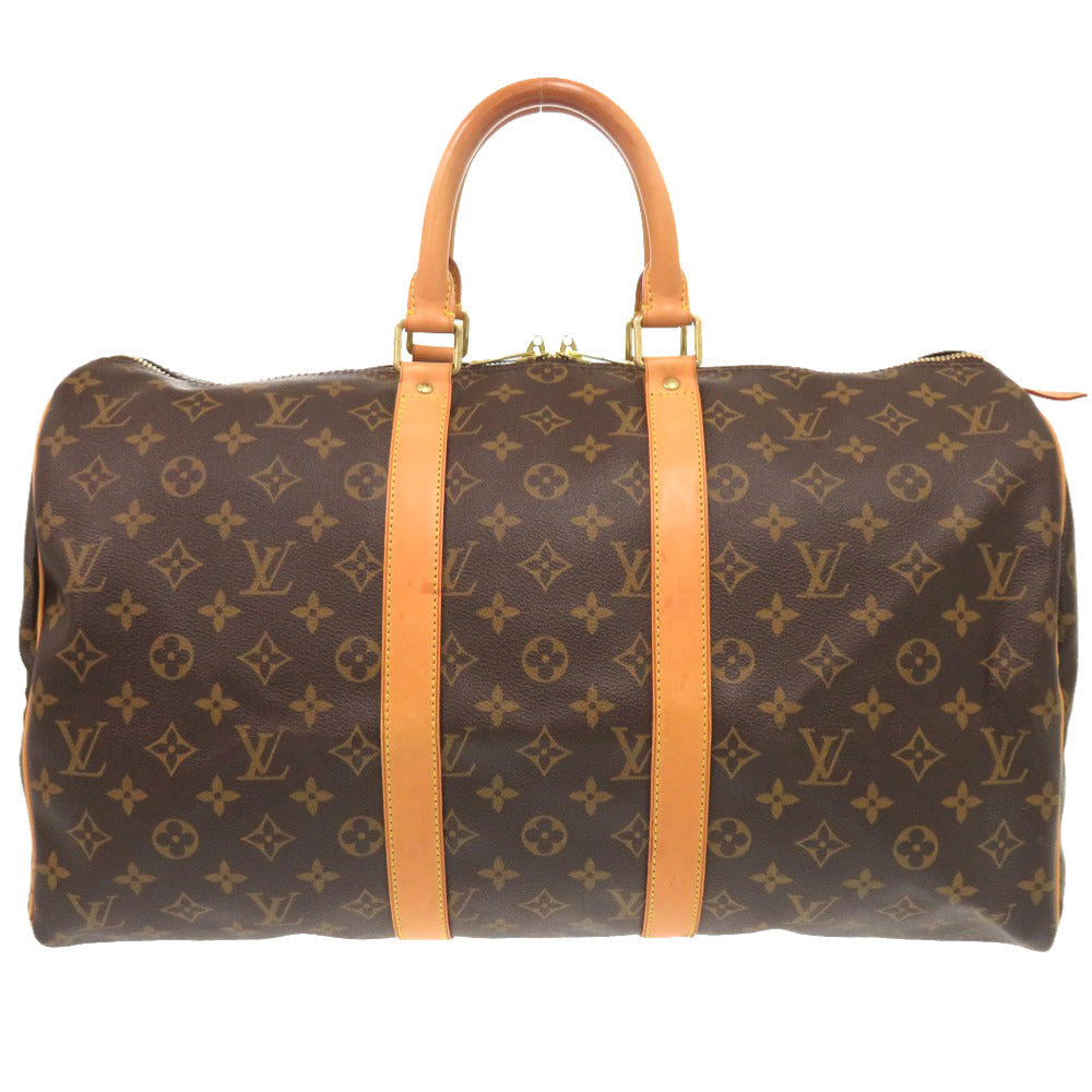 LOUIS VUITTON Boston Duffel bag M41428 Monogram canvas Brown Monogram Keepall 45 mens Used