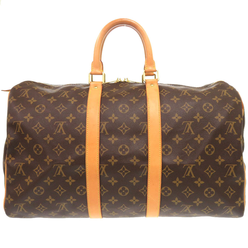 LOUIS VUITTON Boston Duffel bag M41428 Monogram canvas Brown Monogram Keepall 45 mens Used