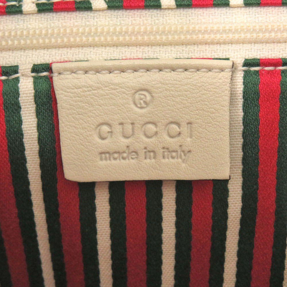GUCCI Tote Bag GG canvas, leather beige Women Used