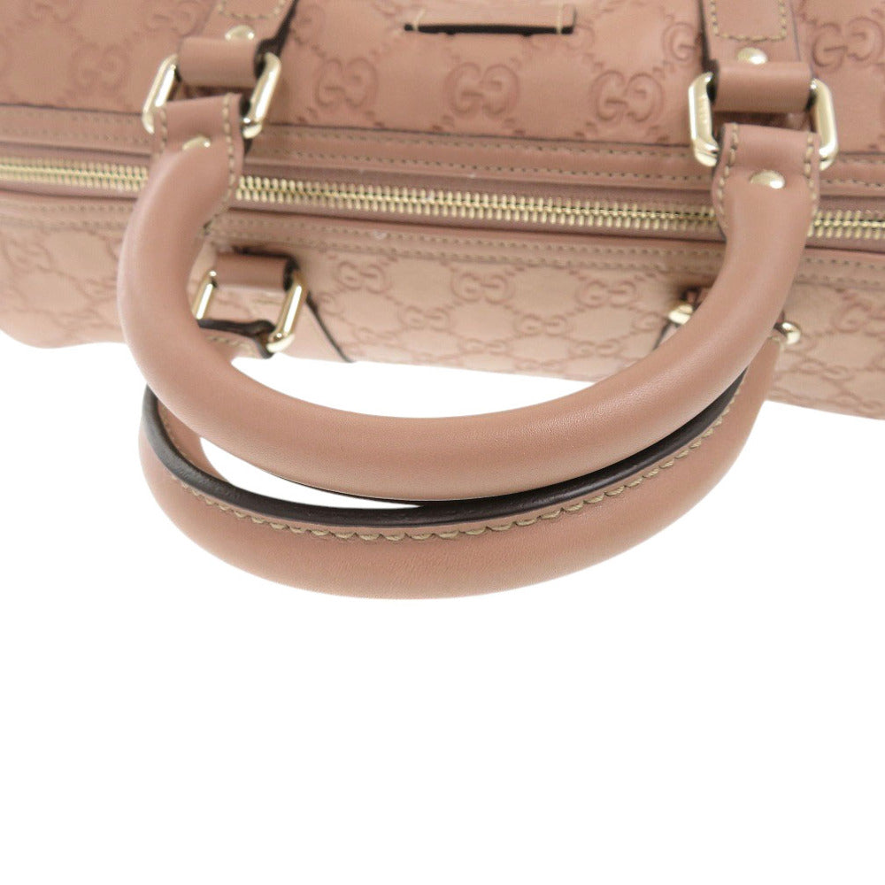 GUCCI Boston Duffel bag 449646 leather pink Micro Guccisima Women Used