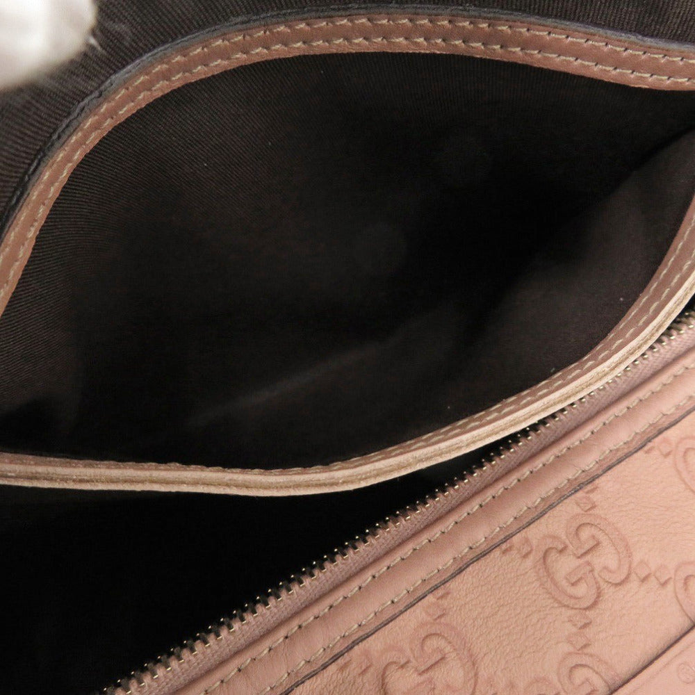 GUCCI Boston Duffel bag 449646 leather pink Micro Guccisima Women Used