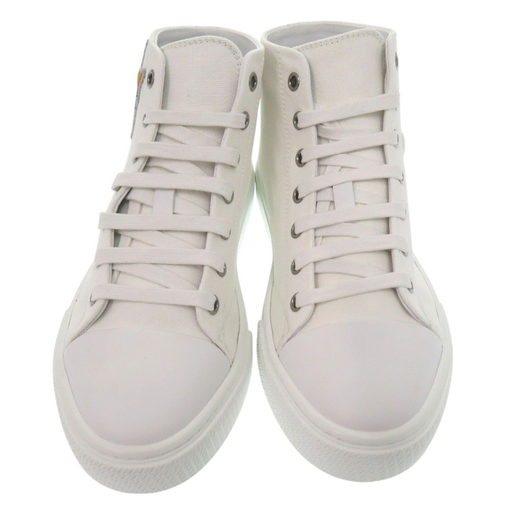 HERMES sneakers 241178Z Cotton canvas white Illico embroidered patch high top Iriko Women 37 Used