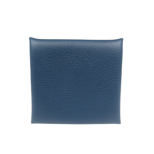 HERMES Coin case Shave Blue drus Bastia Verso unisex(Unisex) Used