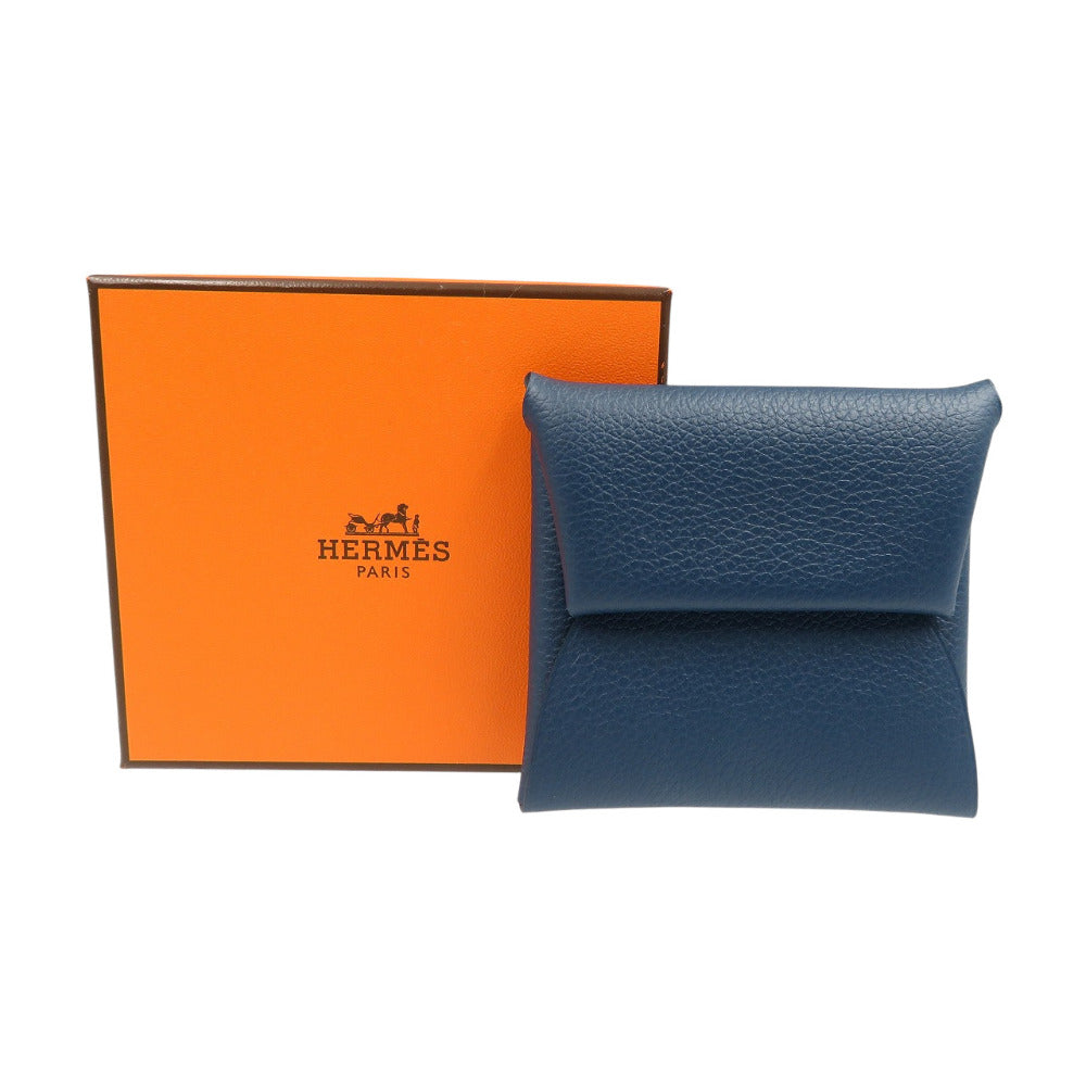 HERMES Coin case Shave Blue drus Bastia Verso unisex(Unisex) Used
