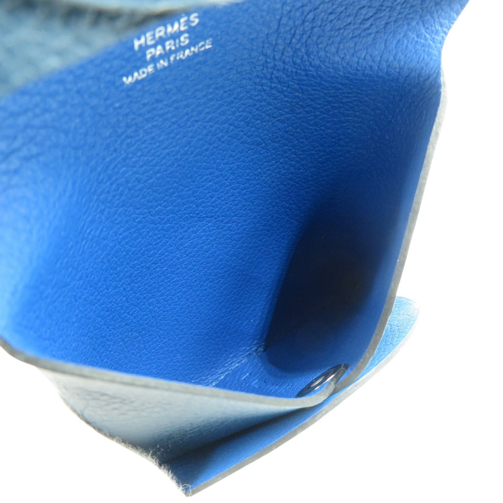 HERMES Coin case Shave Blue drus Bastia Verso unisex(Unisex) Used