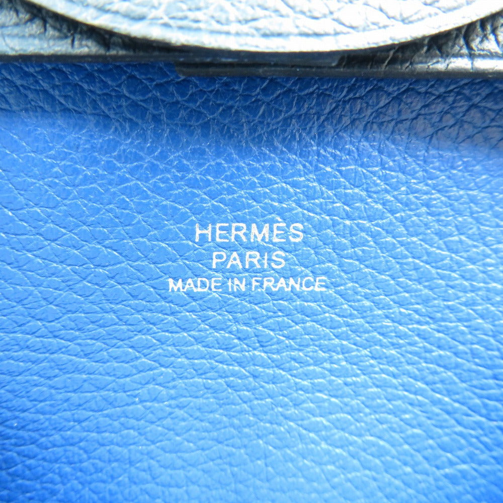 HERMES Coin case Shave Blue drus Bastia Verso unisex(Unisex) Used
