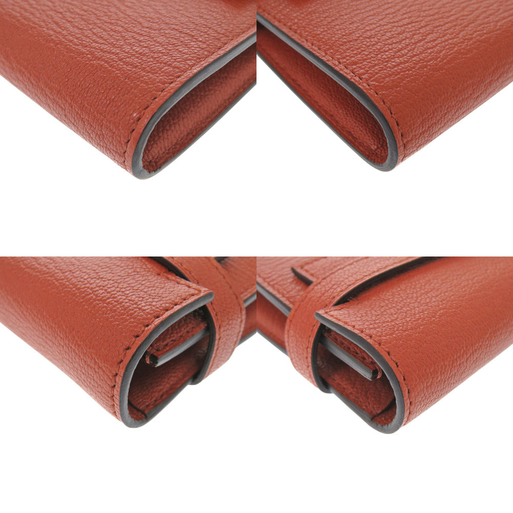 HERMES Long Wallet Purse Epsom Brick Kelly wallet Women Used