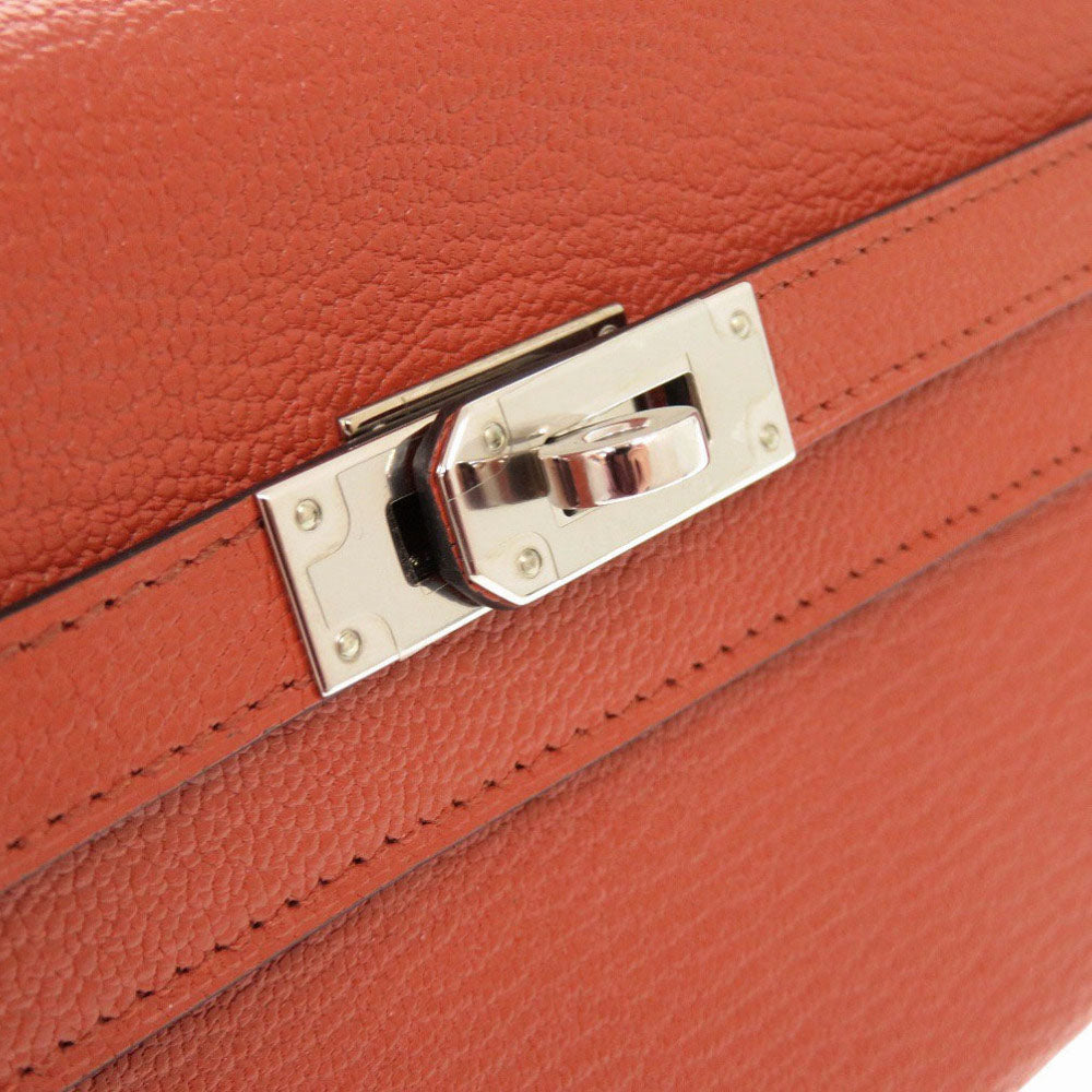 HERMES Long Wallet Purse Epsom Brick Kelly wallet Women Used