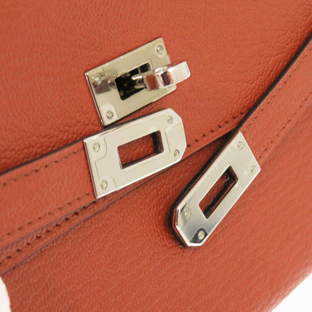 HERMES Long Wallet Purse Epsom Brick Kelly wallet Women Used