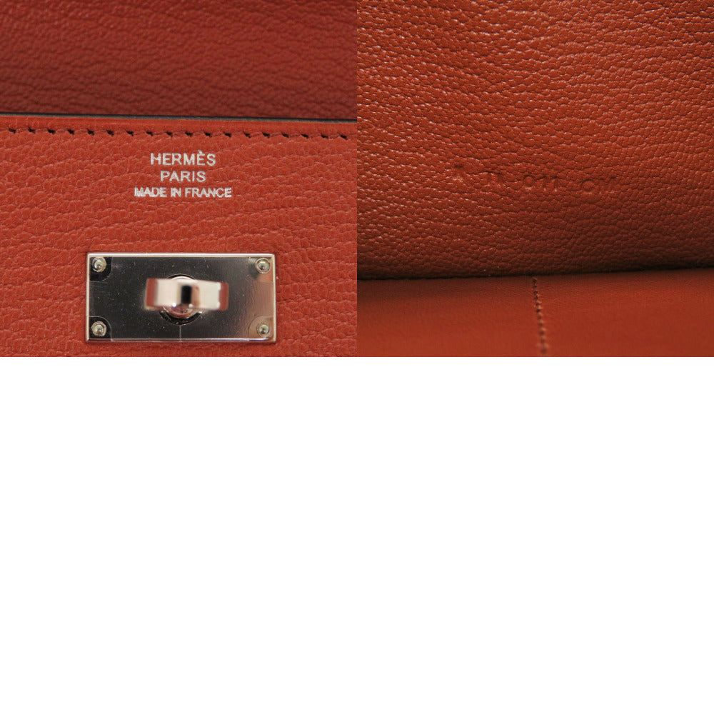 HERMES Long Wallet Purse Epsom Brick Kelly wallet Women Used