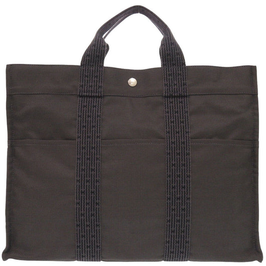 HERMES Tote Bag canvas gray Her Line Tote MM mens Used