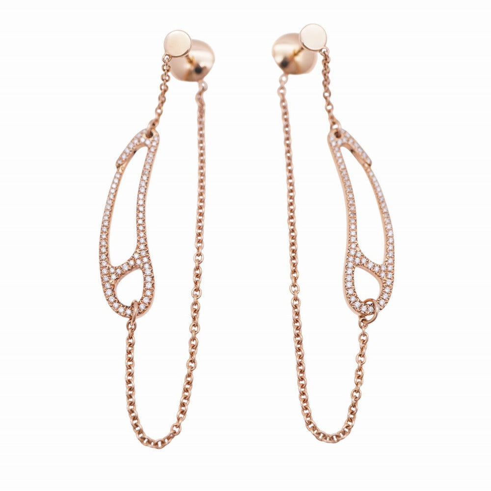 HERMES Pierce K18 Pink Gold Pink gold Diamond K18PG Pierce